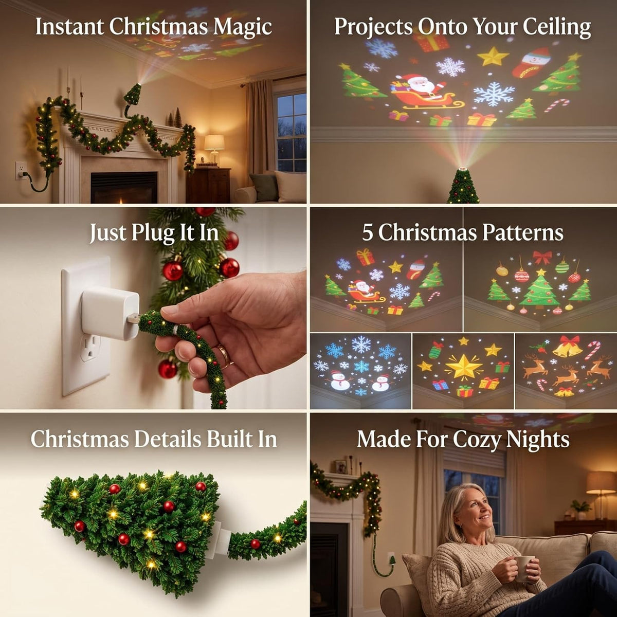 Kylora™ USB Christmas Tree Projector Light