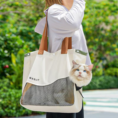 Kylora™ BeeCarry Canvas Pet Carrier Tote