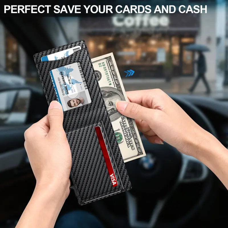 Kylora™ Men's Minimalist Bifold Wallet with Pop-Up Card Holder - product image 6