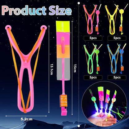Kylora™ LED Flying Helicopter Slingshot Toy