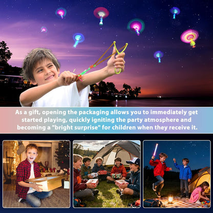Kylora™ LED Flying Helicopter Slingshot Toy