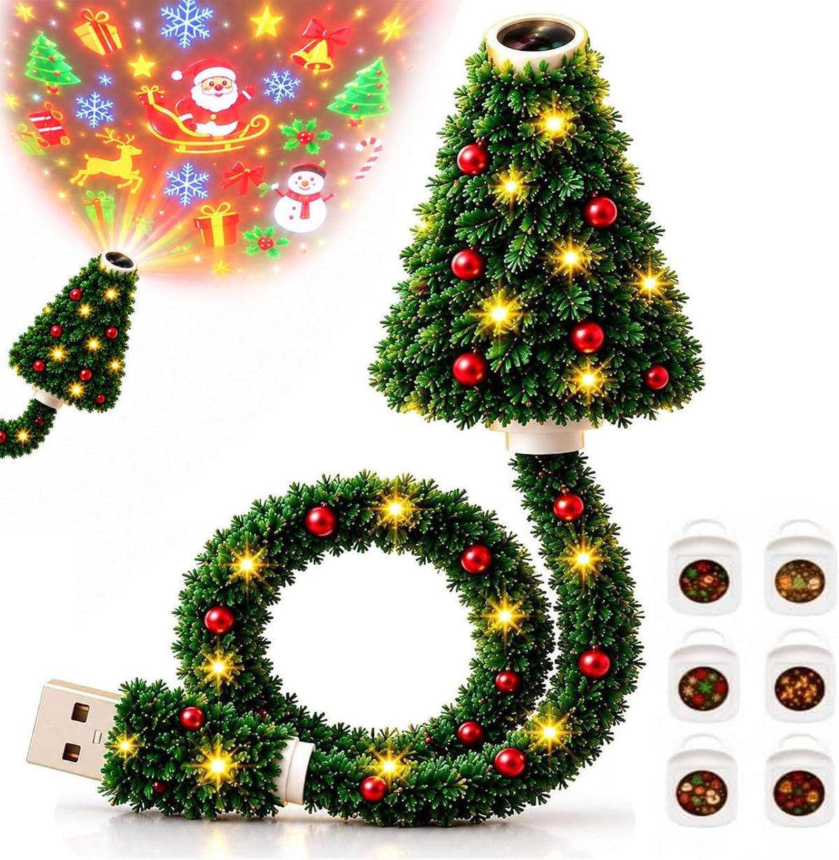 Kylora™ USB Christmas Tree Projector Light