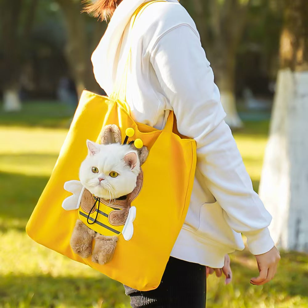 Kylora™ BeeCarry Canvas Pet Carrier Tote