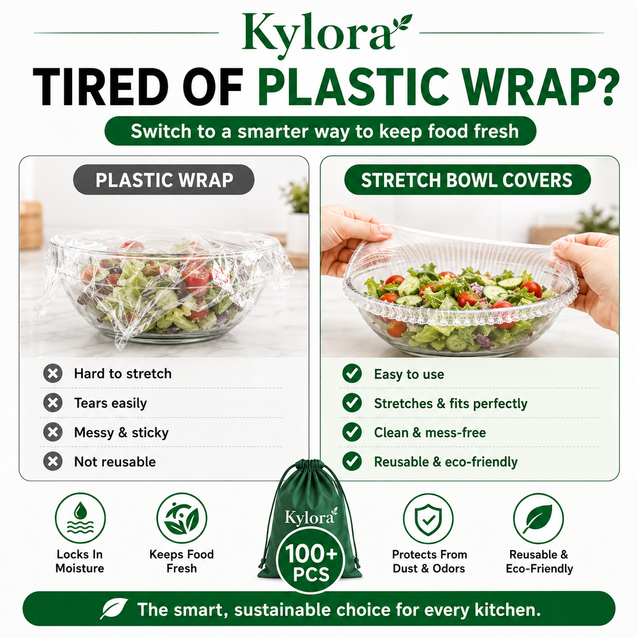 Kylora™ FreshSeal Stretch Food Covers