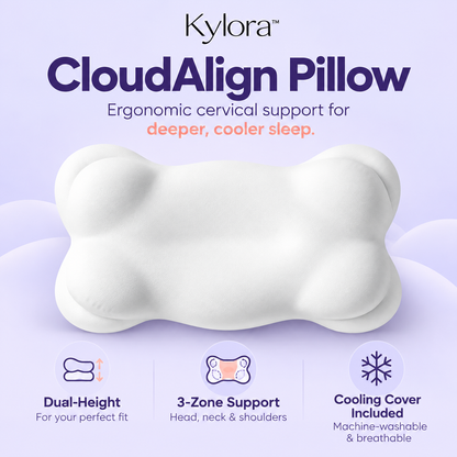Kylora™ CloudAlign Ergonomic Cervical Memory Foam Pillow
