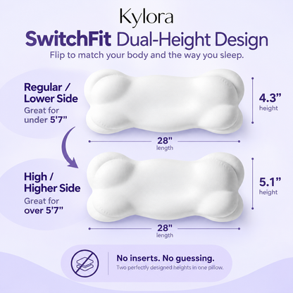 Kylora™ CloudAlign Ergonomic Cervical Memory Foam Pillow