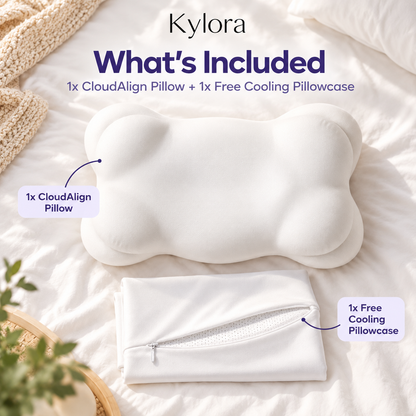 Kylora™ CloudAlign Ergonomic Cervical Memory Foam Pillow