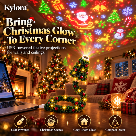 Kylora™ USB Christmas Tree Projector Light