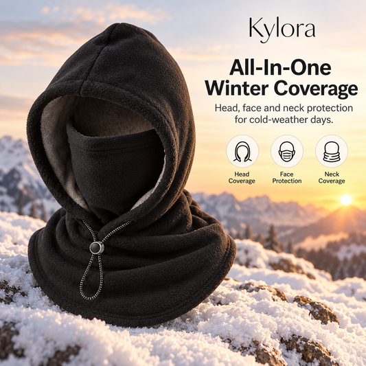 Kylora™ Fleece-Lined Winter Hood with Face Mask