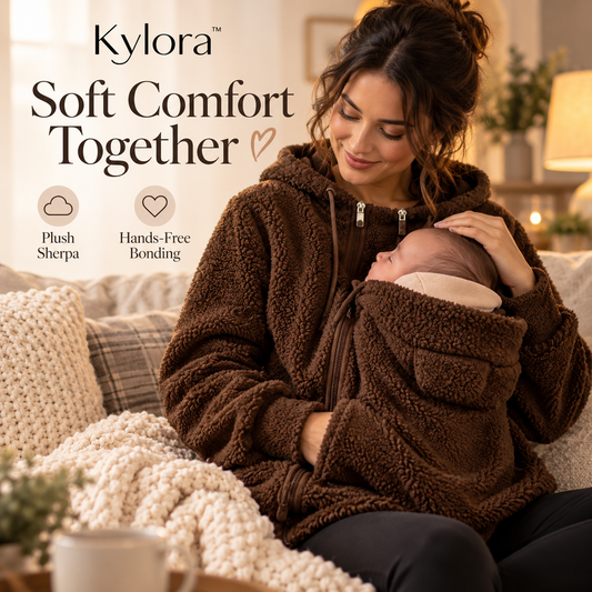 Kylora™ CozyCarry Sherpa Baby Carrier Hoodie
