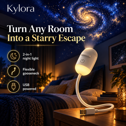 Kylora™ GalaxyGlow 2-in-1 Night Light Projector
