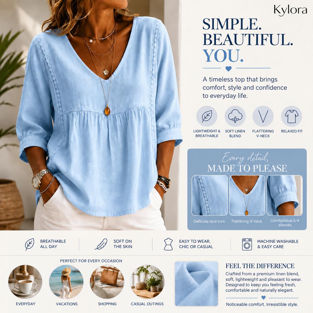 Kylora™ BellaLace Blouse