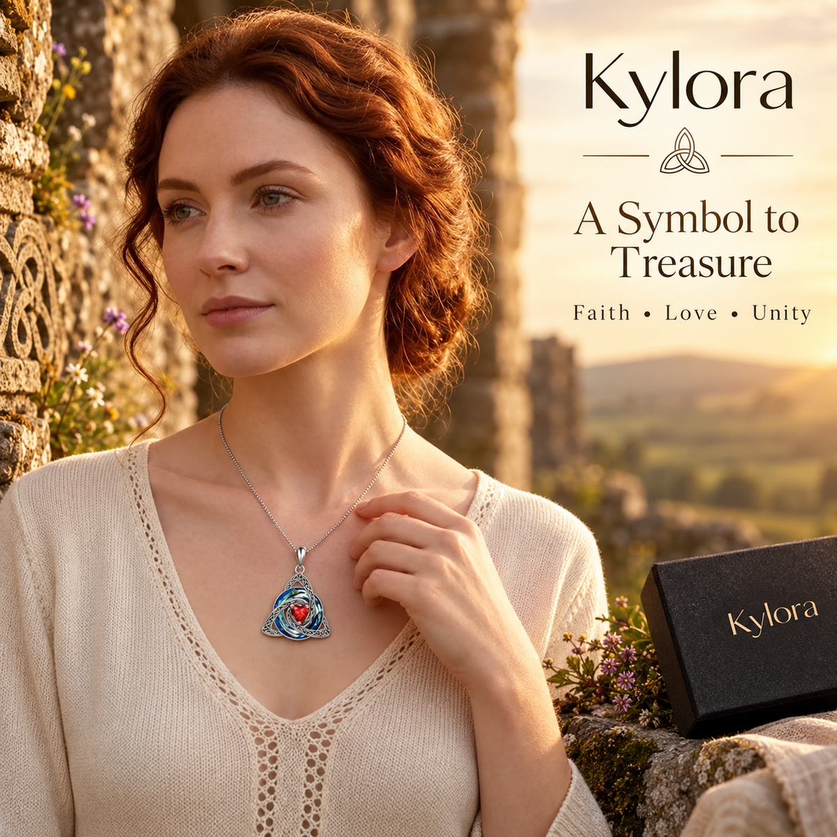 Kylora™ Birthstone Celtic Knot Necklace