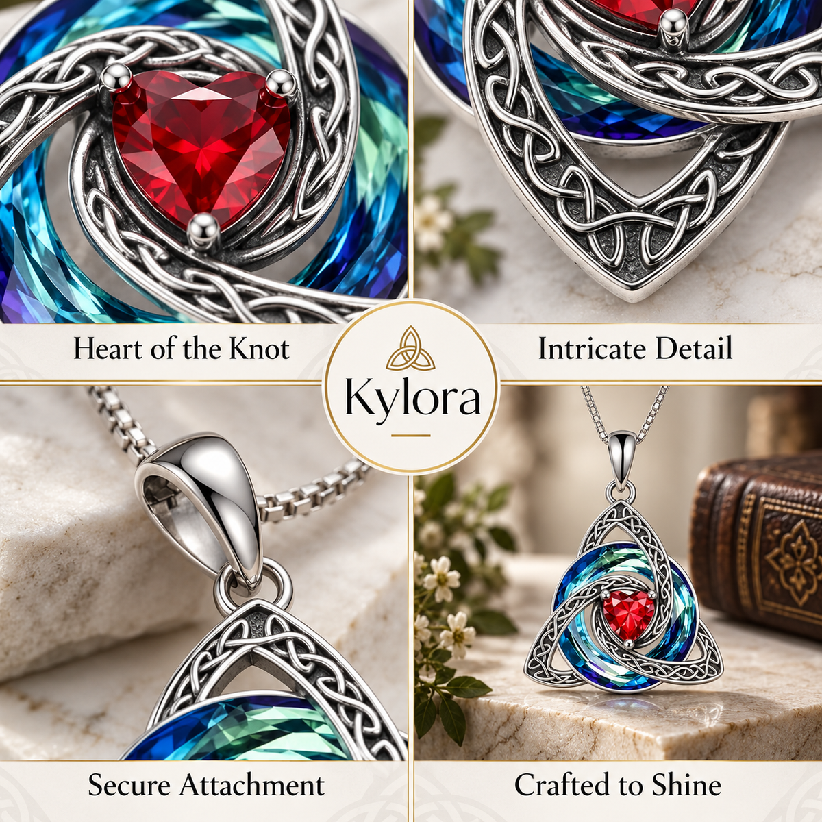Kylora™ Birthstone Celtic Knot Necklace