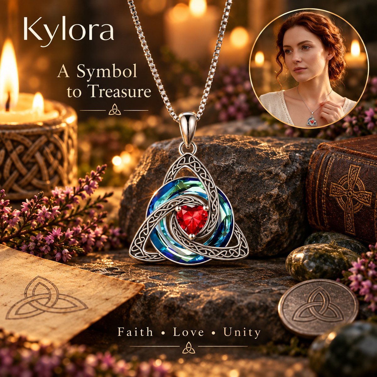 Kylora™ Birthstone Celtic Knot Necklace