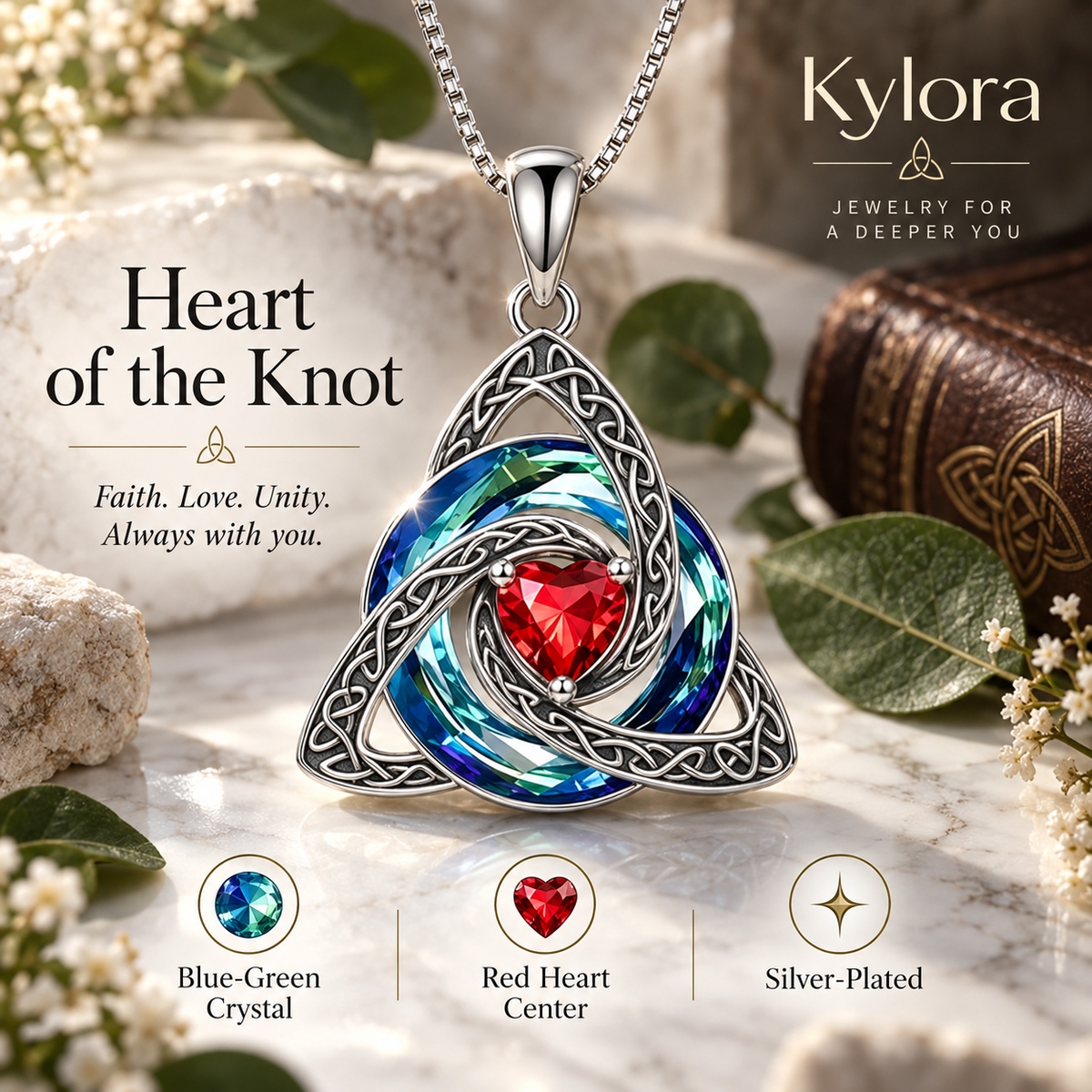 Kylora™ Birthstone Celtic Knot Necklace