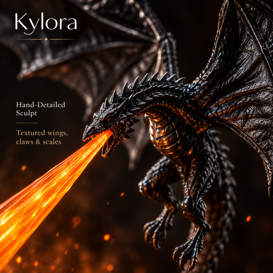 Kylora™ EmberWing LED Dragon Flame Decor