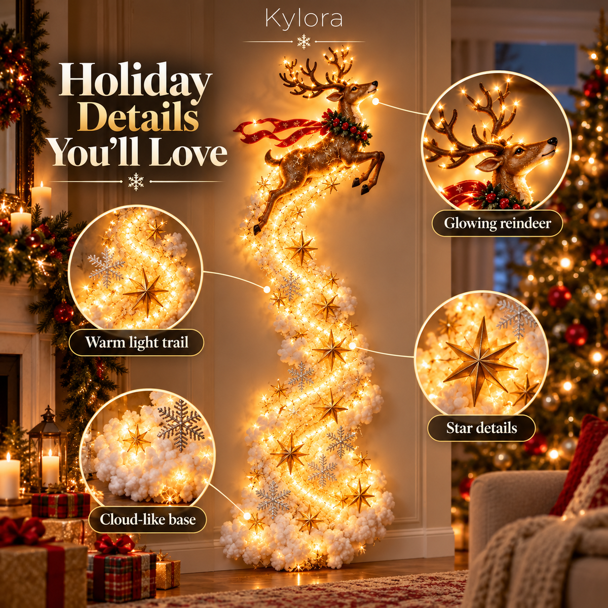 Kylora™ Christmas Magic Trail Wall Light