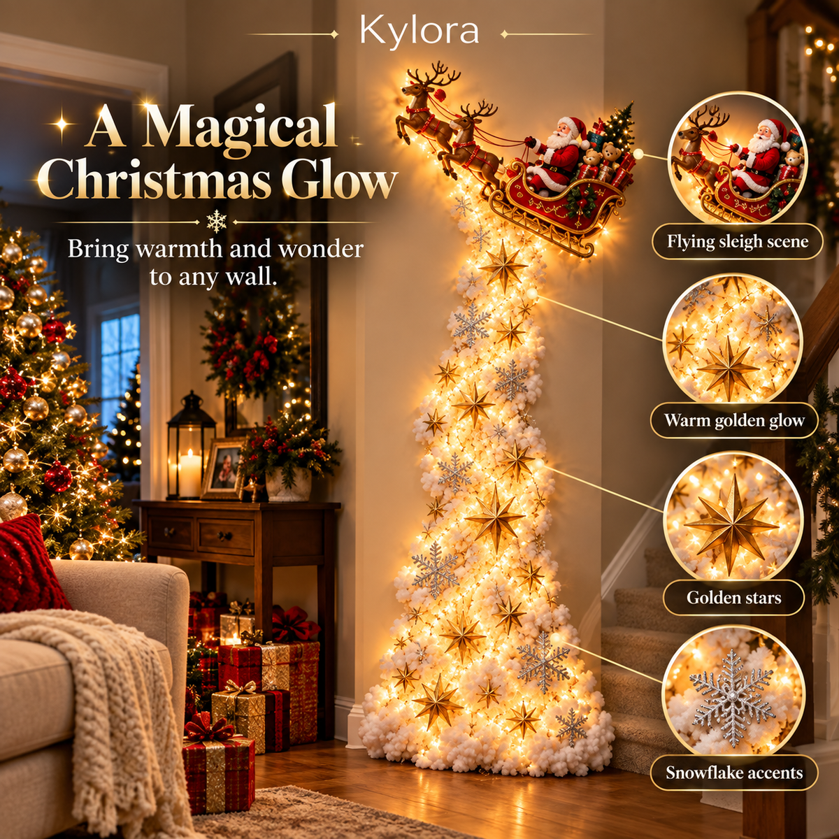 Kylora™ Christmas Magic Trail Wall Light