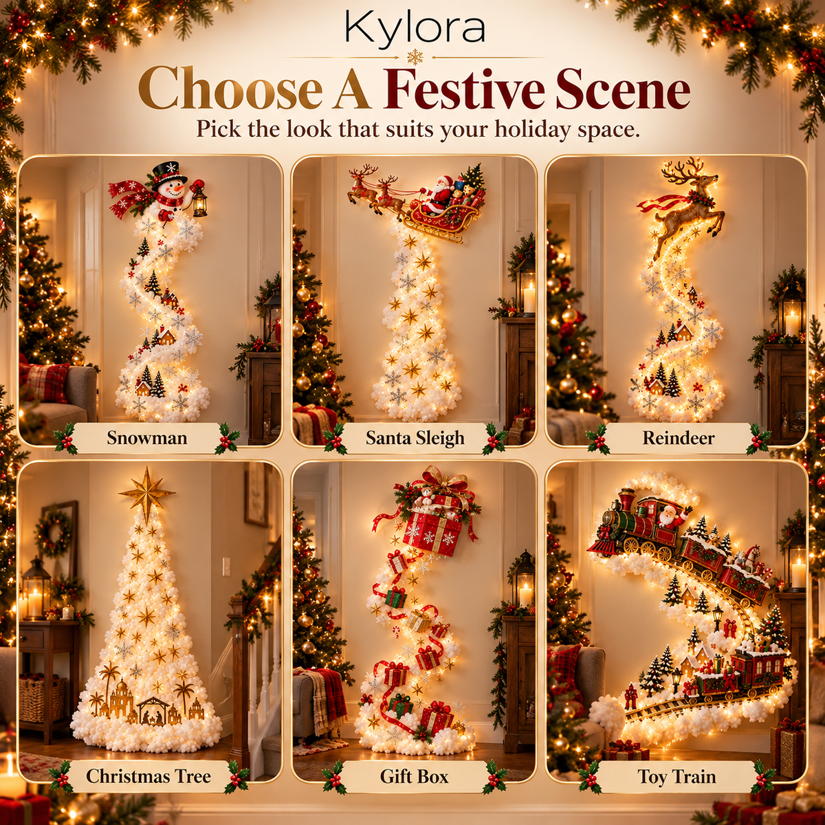 Kylora™ Christmas Magic Trail Wall Light