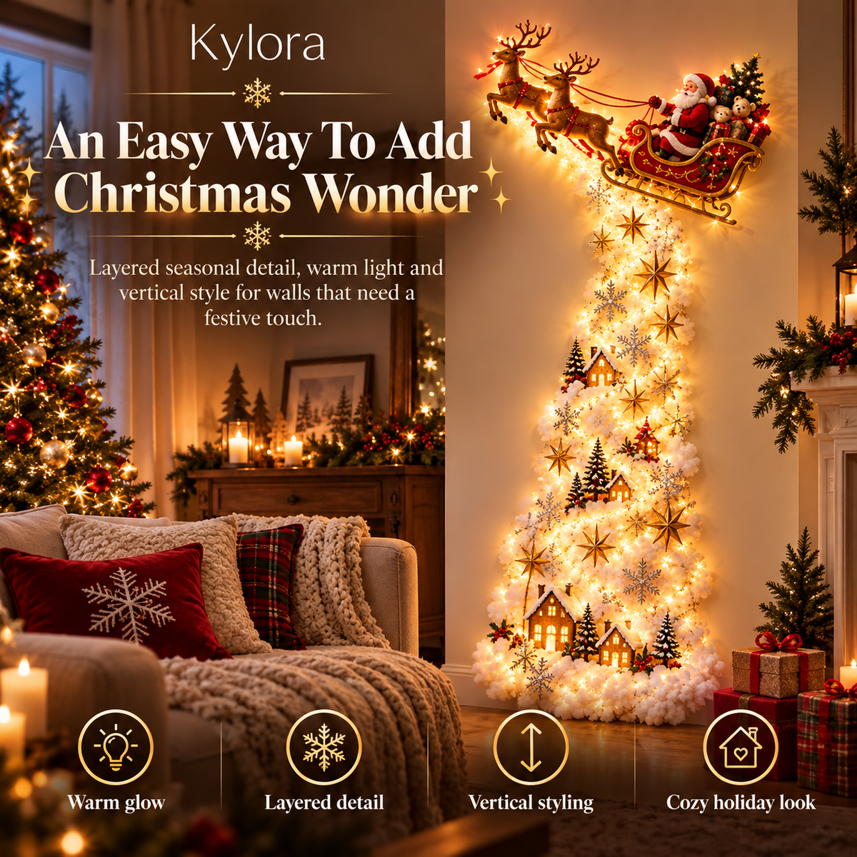 Kylora™ Christmas Magic Trail Wall Light