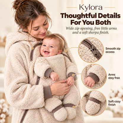 Kylora™ CozyCarry Sherpa Babywearing Hoodie