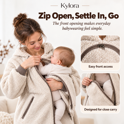 Kylora™ CozyCarry Sherpa Babywearing Hoodie