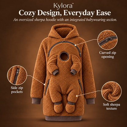 Kylora™ CozyCarry Sherpa Babywearing Hoodie