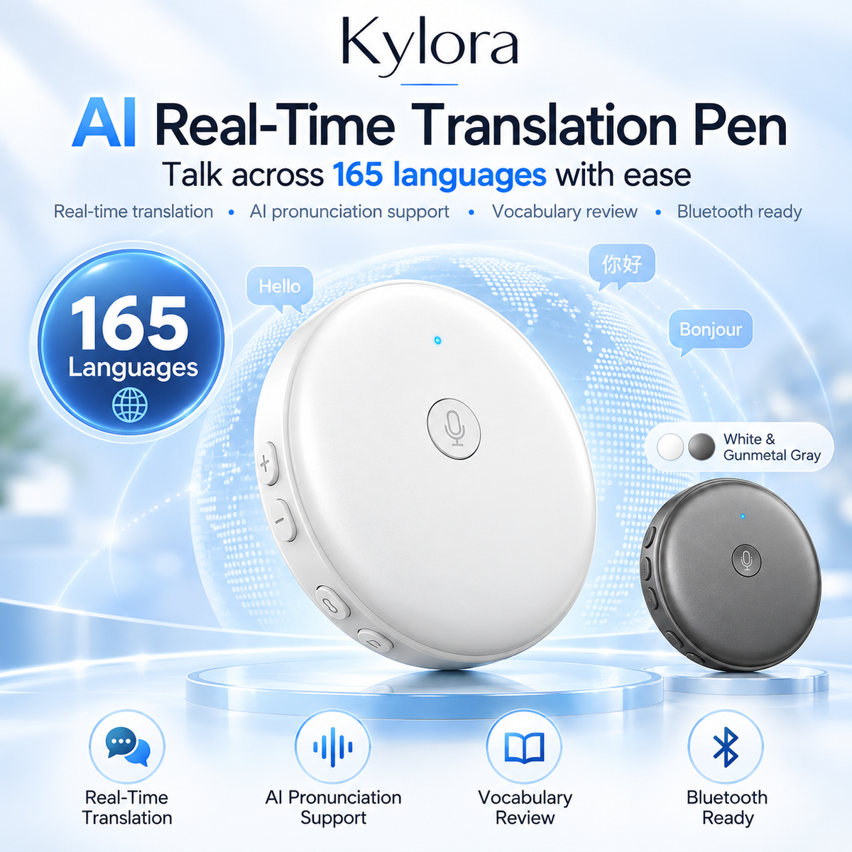 Kylora™ AI Real-Time Translation Pen