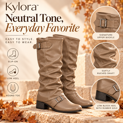 Kylora™ Ruched Western Mid-Calf Boots