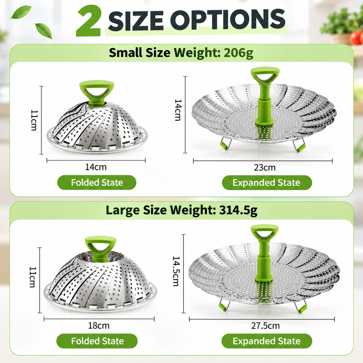 Kylora™ FoldFresh Steamer Basket