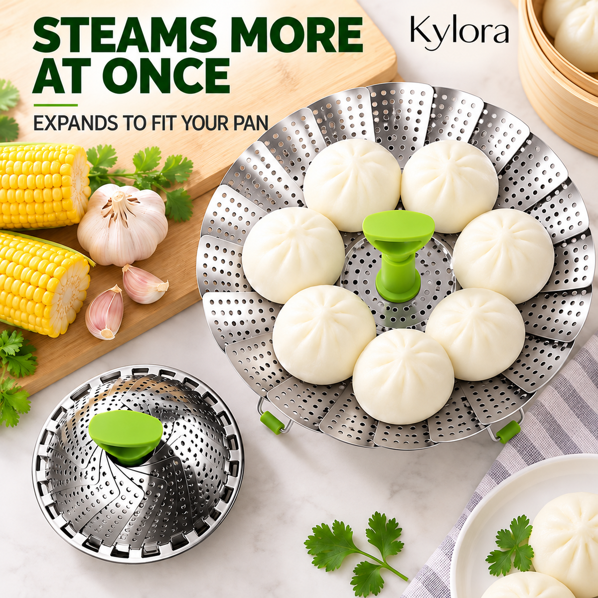 Kylora™ FoldFresh Steamer Basket