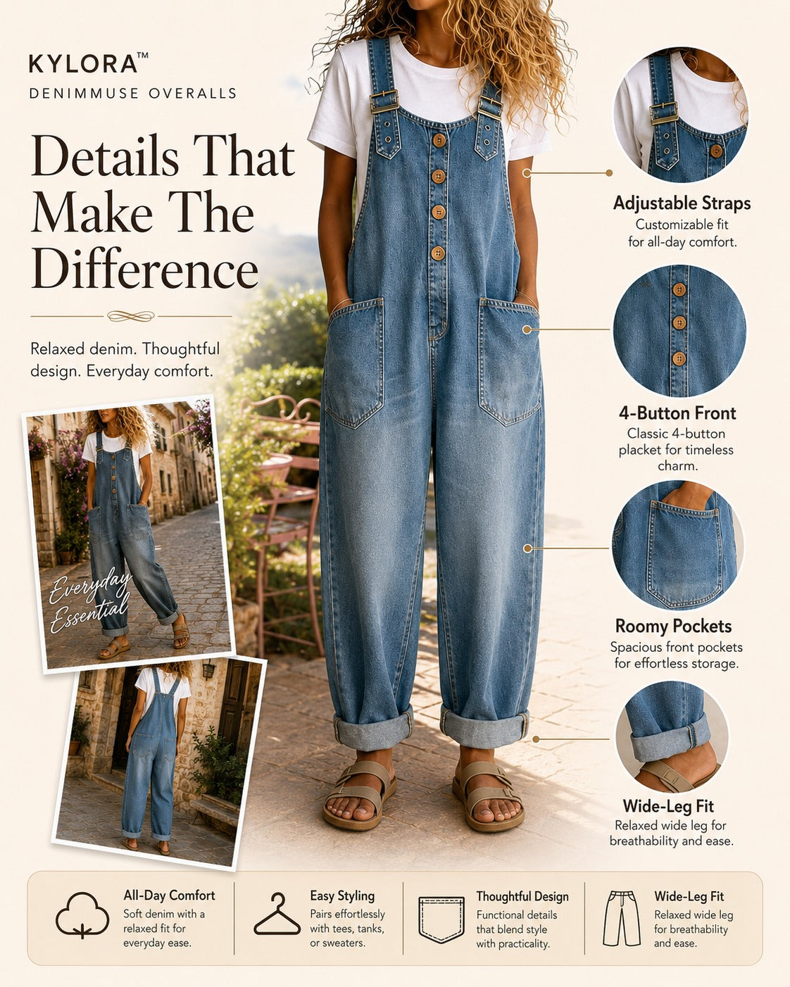 Kylora™ DenimMuse Overalls